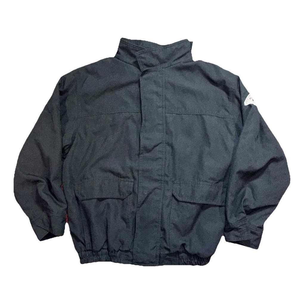 Bulwark FR Jacket Mens Medium Navy Blue Workwear Jacket Fire Resistant XL